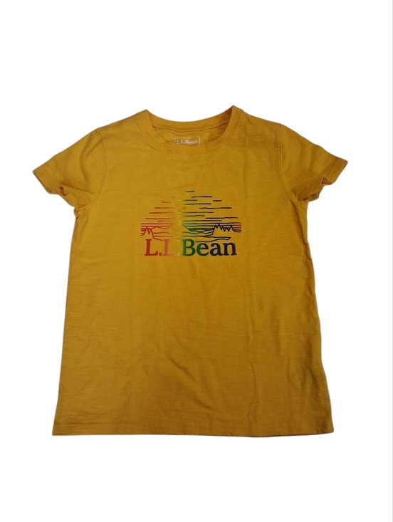 L.L. Bean Other - L.L. Bean Boys Yellow Short-Sleeve Logo Tee with Rainbow Graphic 6/7